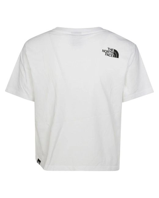 The North Face White Simple Dome Cropped Tee