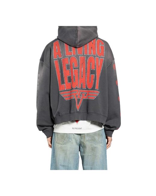 Hoodies Represent de hombre de color Gray
