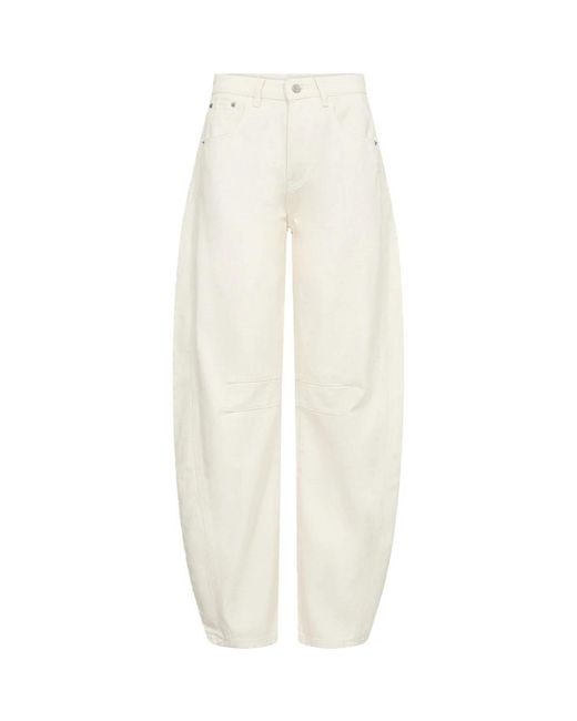 Haute L'Amitié White Loose Fit Jeans