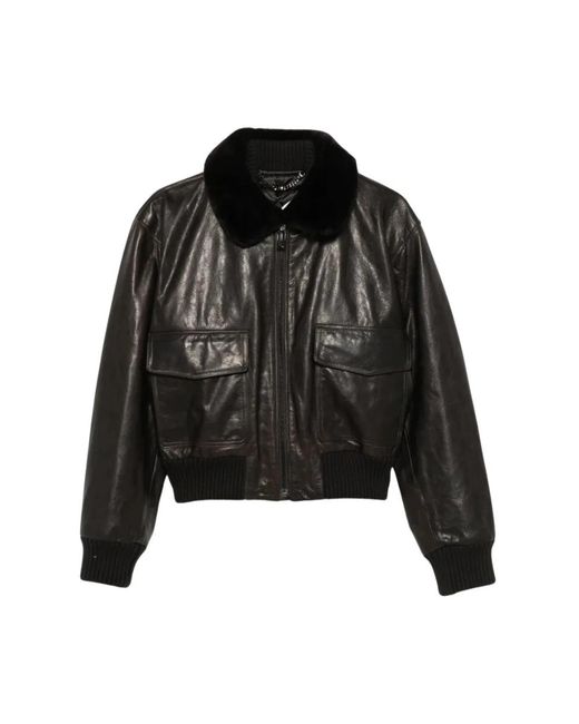 Victoria Beckham Aviator Jacket in het Black