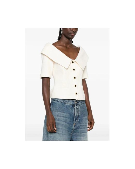 Alessandra Rich White Light Jackets
