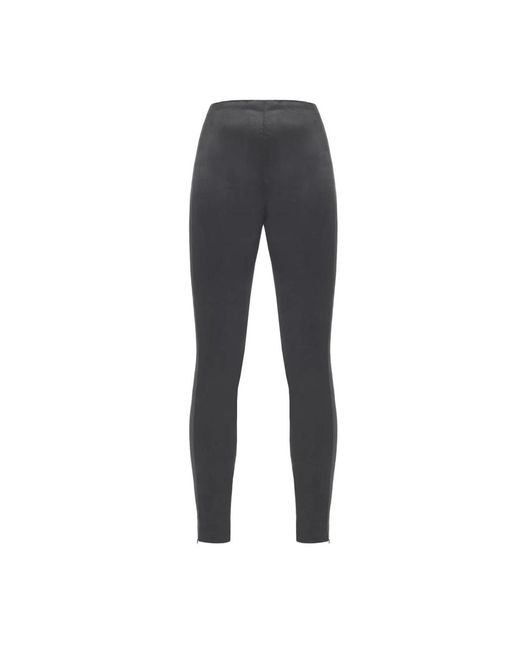 Pinko Gray Samt Polo Hose