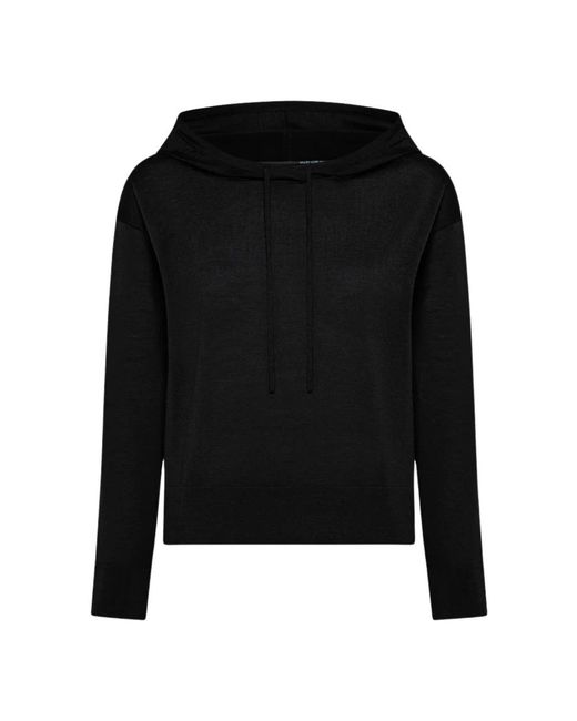 Rrd Hoodies & Sweatvesten ,Zwart ,Wol Maglia Con Cappuccio in het Black