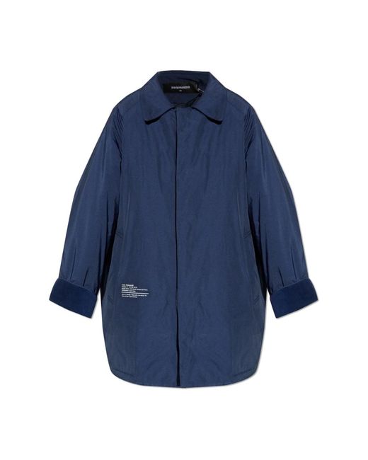 Single-Breasted Coats di DSquared² in Blue