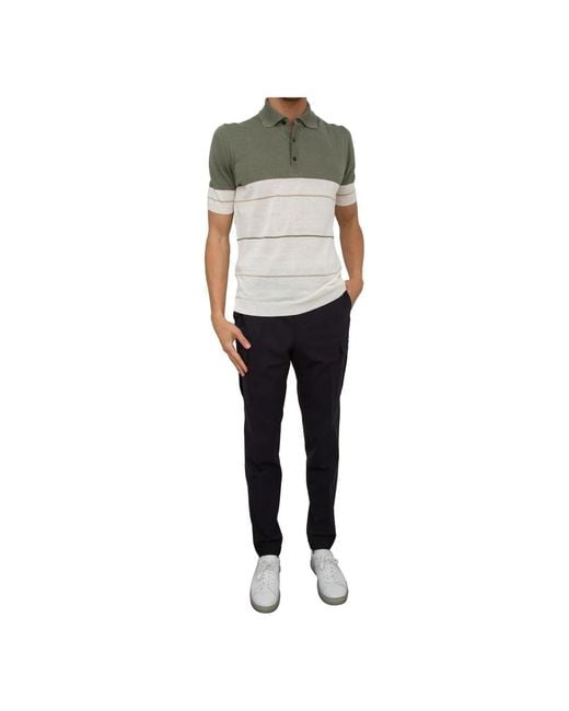Peserico Gray Polo Shirts for men