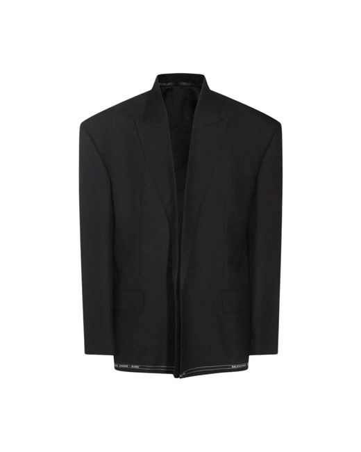 Balenciaga Luxuriöser Schwarzer Maßgeschneiderter Blazer in Black für Herren
