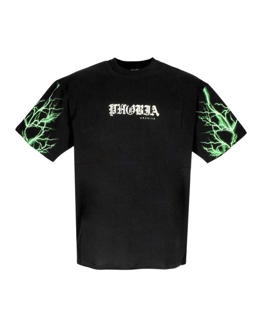 PHOBIA ARCHIVE Lightning Tee in het Black voor heren