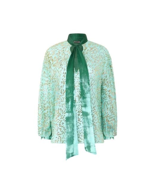 Roberto Cavalli Green Blouses