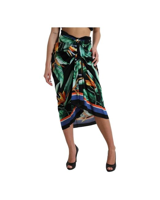 Dolce & Gabbana Green Midi Skirts