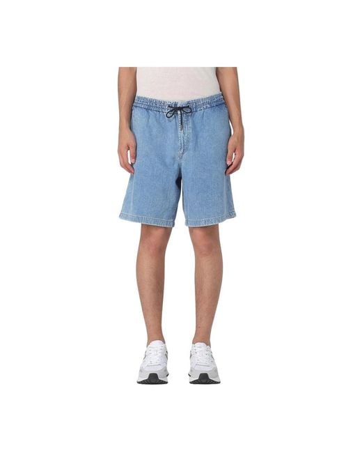 HUGO Blue Denim Shorts for men