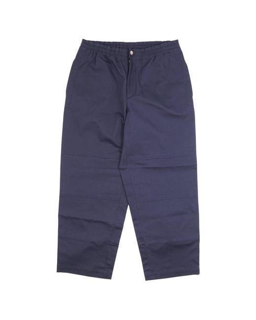 Moncler Blue Wide Trousers for men
