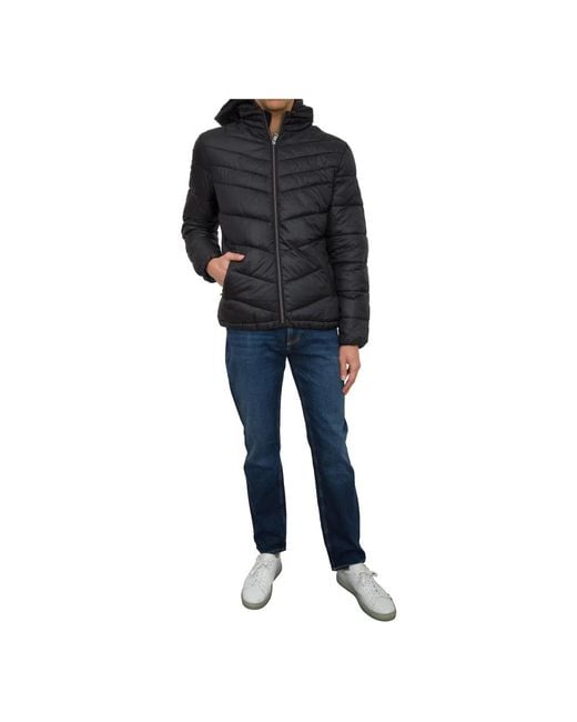 Guess Jassen ,Zwart ,Polyester Zwarte Jassen 100%Pl in het Black voor heren
