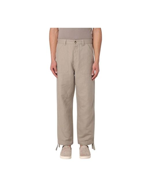 Straight Trousers Brunello Cucinelli de hombre de color Natural