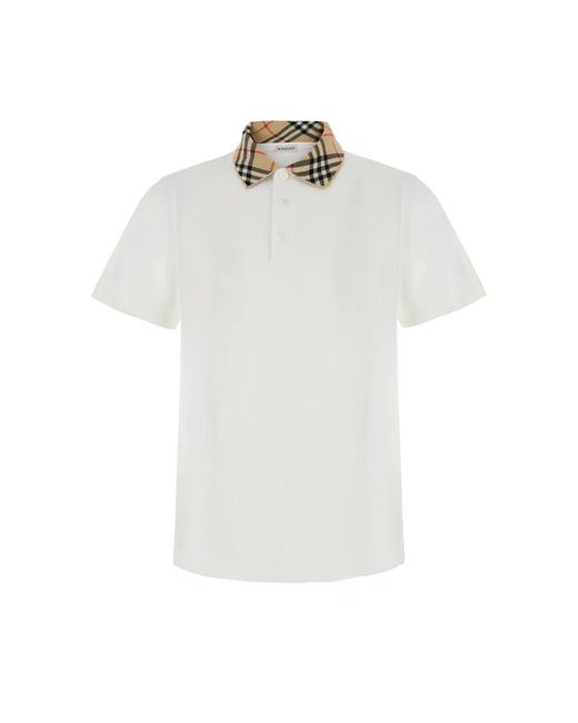 Burberry White Polo Shirts for men