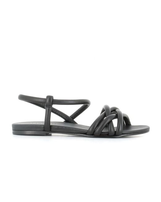 Roberto Del Carlo Black Flat Sandals