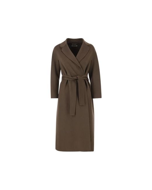 Max Mara Brown Belted Coats