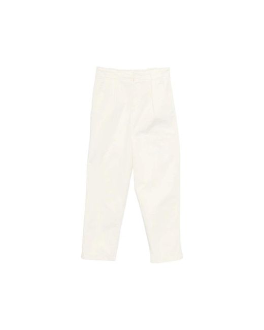 Closed Broeken ,Wit ,Leer Tapered Broeken in het White