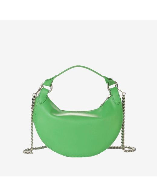 Orciani Green Leder schultertasche braun minze