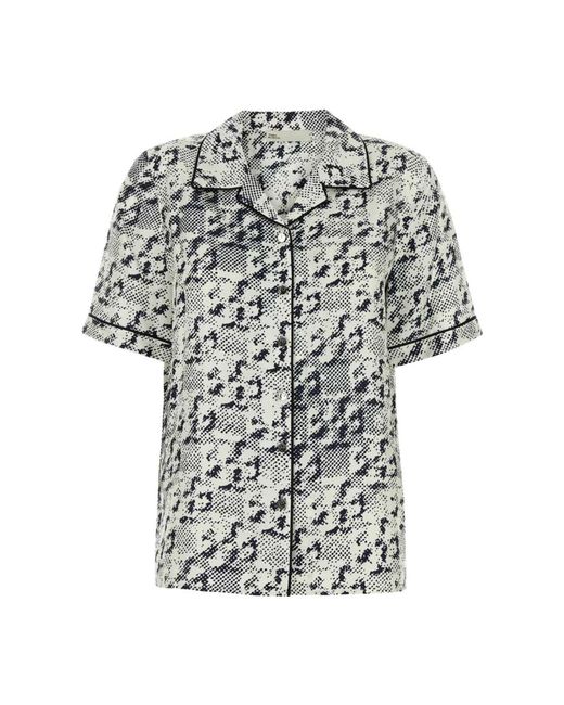 Tory Burch Overhemden ,Veelkleurig ,Geprinte Zijden Blouse in het Multicolor