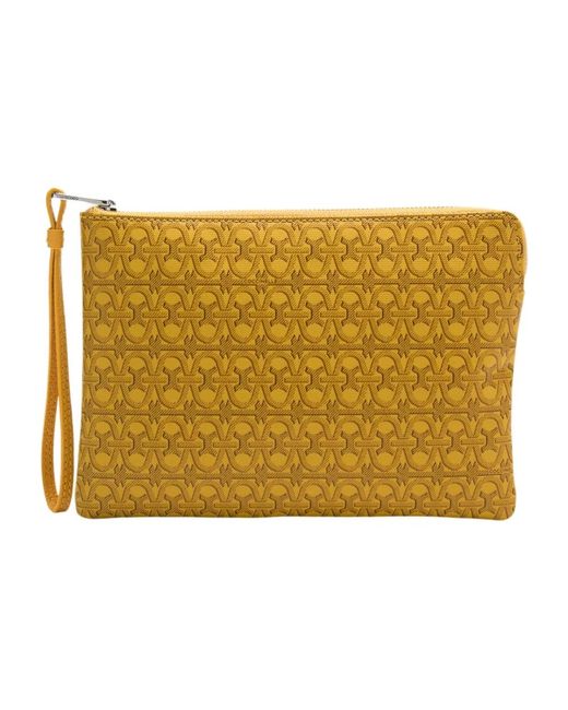 Coccinelle Yellow Monogramm-Beschichteter Umschlag-Organizer
