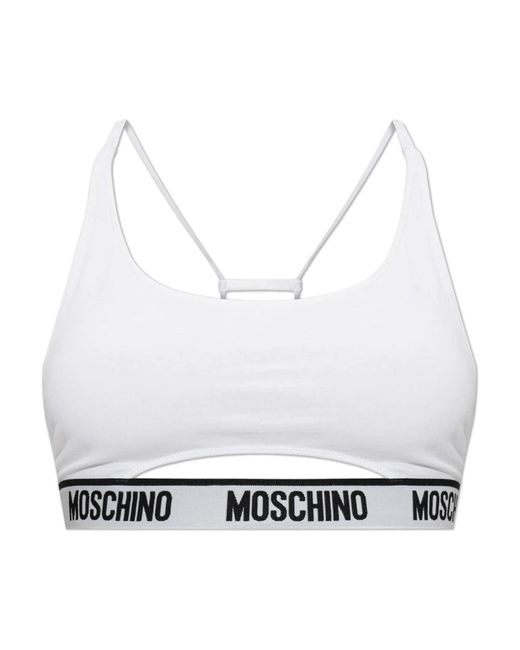 Moschino White Top Mit Logo