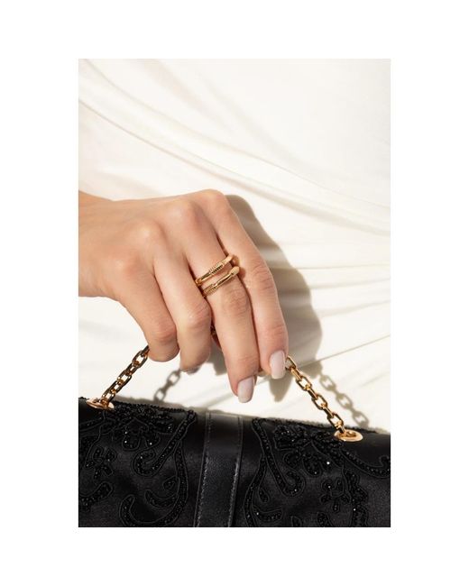 Versace Metallic Safety Pin Ring