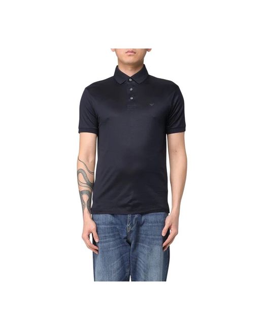 Emporio Armani Blue Polo Shirts for men