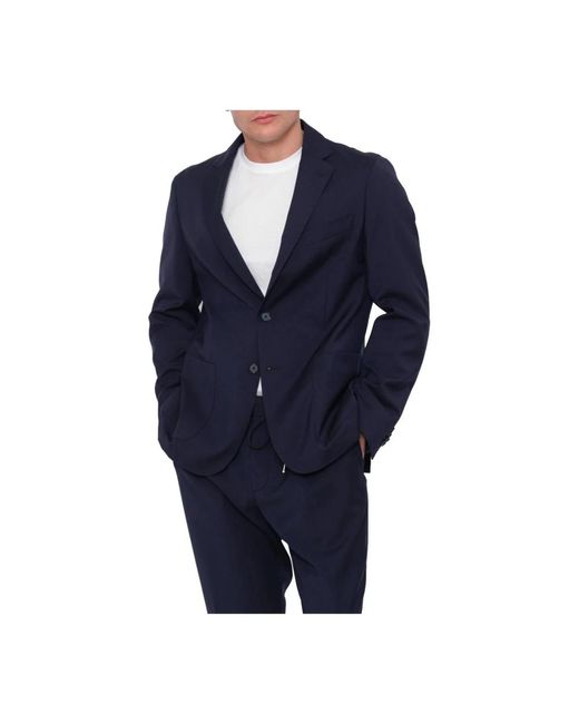 Blu scuro slim fit blazer lana di Boss in Blue da Uomo