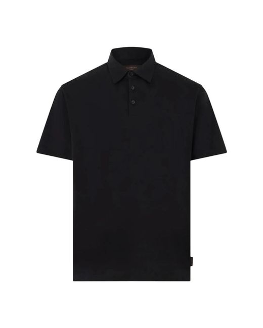 Zanone Black Polo Shirts for men