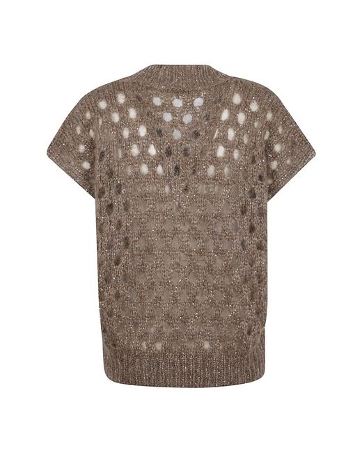 Brunello Cucinelli Gebreid Vest in het Brown
