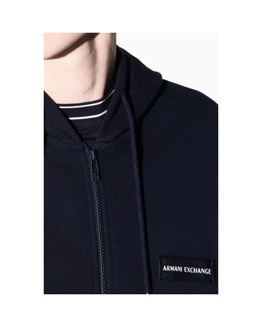 ARMANI EXCHANGE Blue Zip-Throughs for men