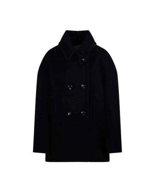 Double-Breasted Coats Isabel Marant de color Black