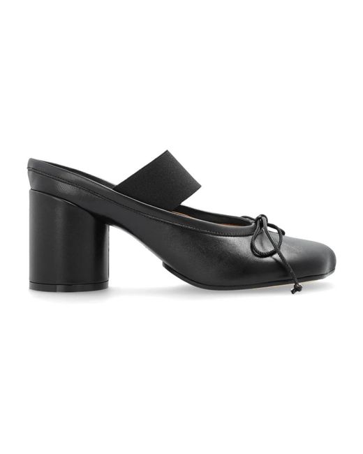 MM6 by Maison Margiela Black Heeled Mules