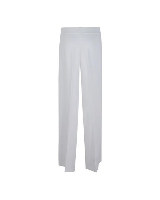 P.A.R.O.S.H. White Straight Trousers