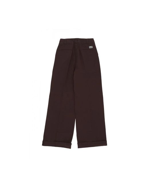 Obey Brown Wide Trousers