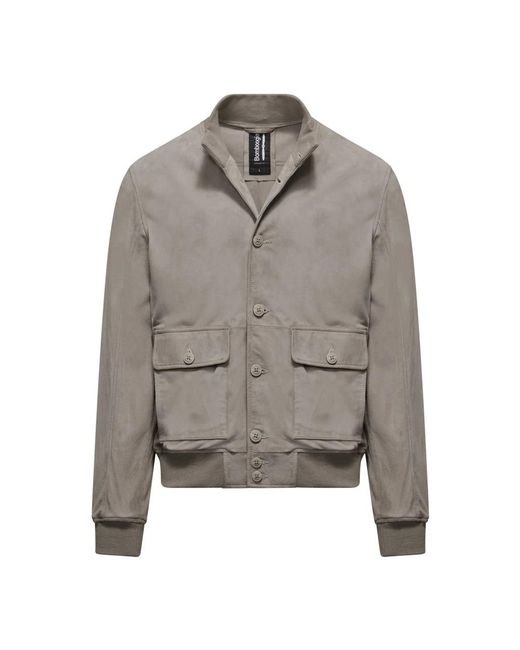 Bomboogie Gray Leather Jackets for men