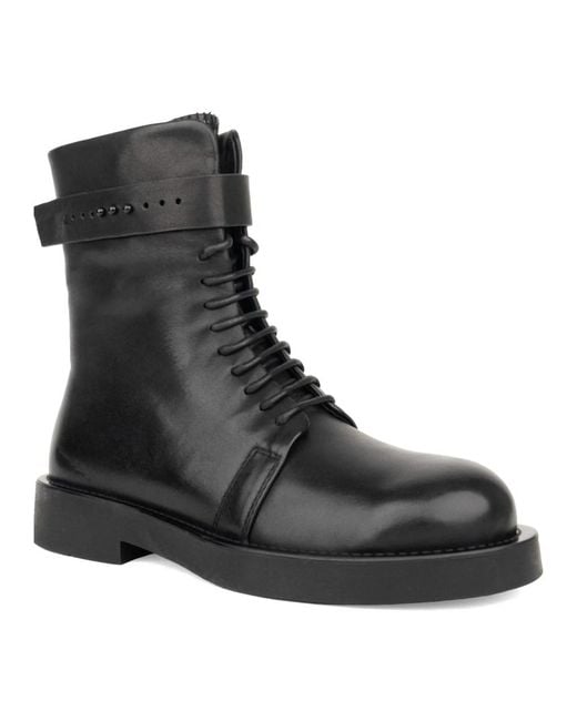 Linda Baumann Black Lace-Up Boots