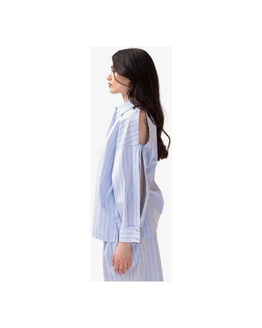 Erika Cavallini Semi Couture Blue Shirts