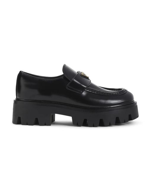Prada Black Calf Leather Loafers