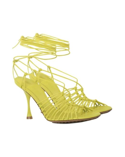 Bottega Veneta Yellow High heel sandalen für frauen