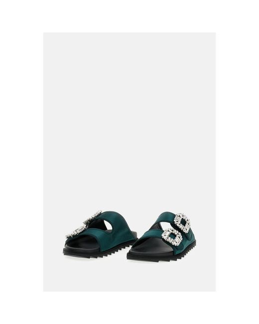 Roger Vivier Blue Sliders