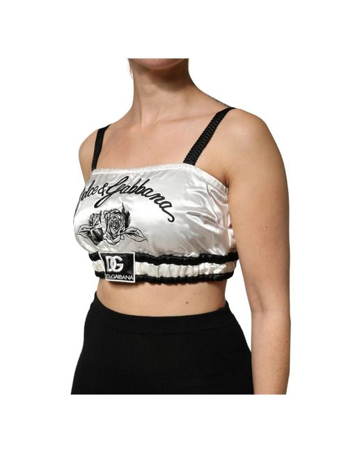 Dolce & Gabbana Black Sleeveless Tops