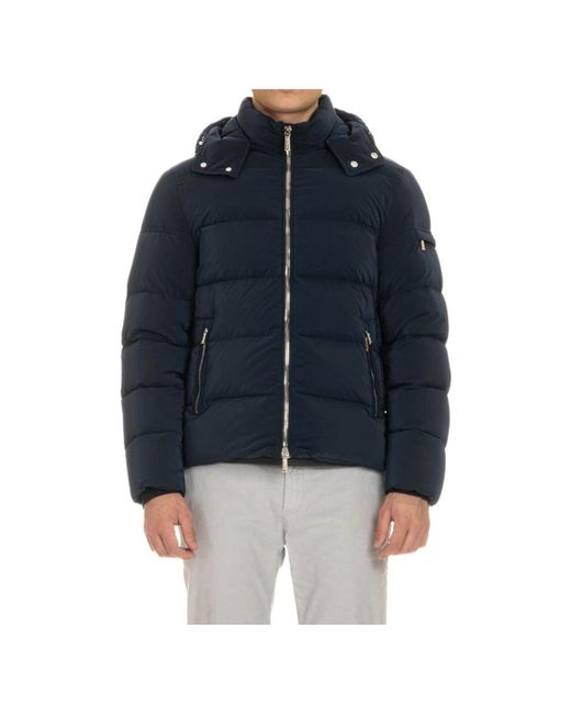 Moorer Blaue bomberjacke brett-os stil in Blue für Herren