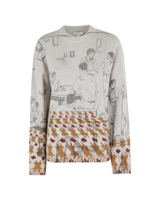 Round-Neck Knitwear di J.W. Anderson in Gray