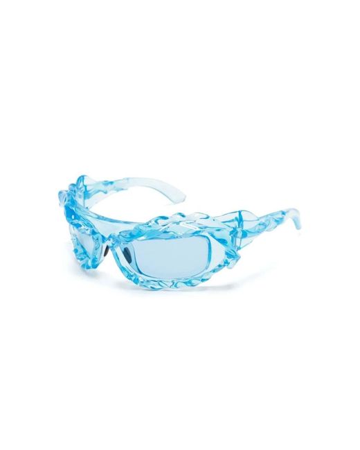 OTTOLINGER Accessoires ,Blauw ,Heldere Blauwe Vierkante Zonnebril in het Blue