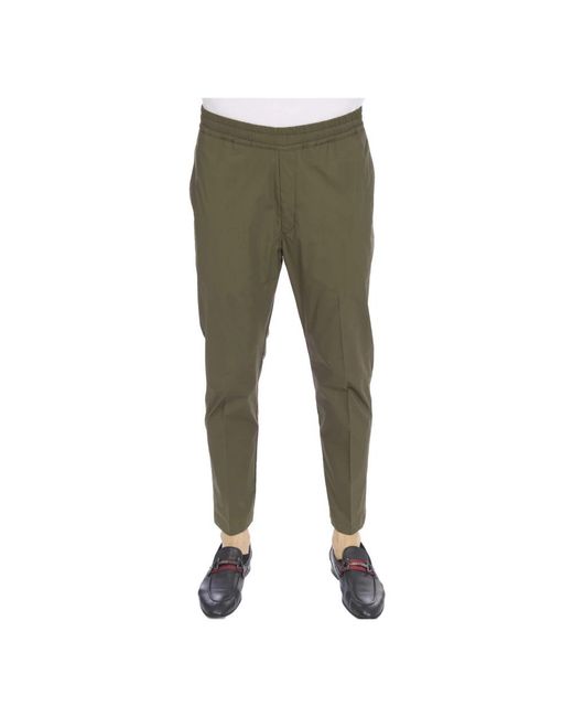 Alessandro Dell'acqua Green Slim-Fit Trousers for men