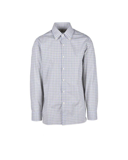 Luigi Borrelli Napoli Blue Casual Shirts for men