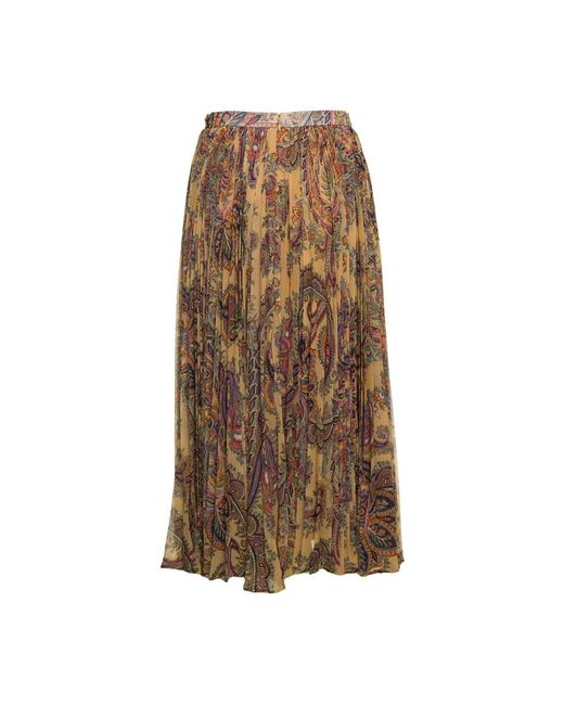 Etro Brown Maxi skirts