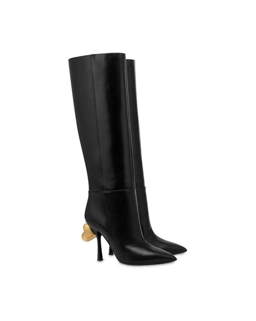 Moschino Black Heeled Boots