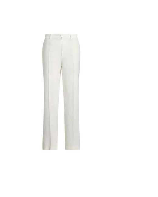 Polo Ralph Lauren White Straight Trousers